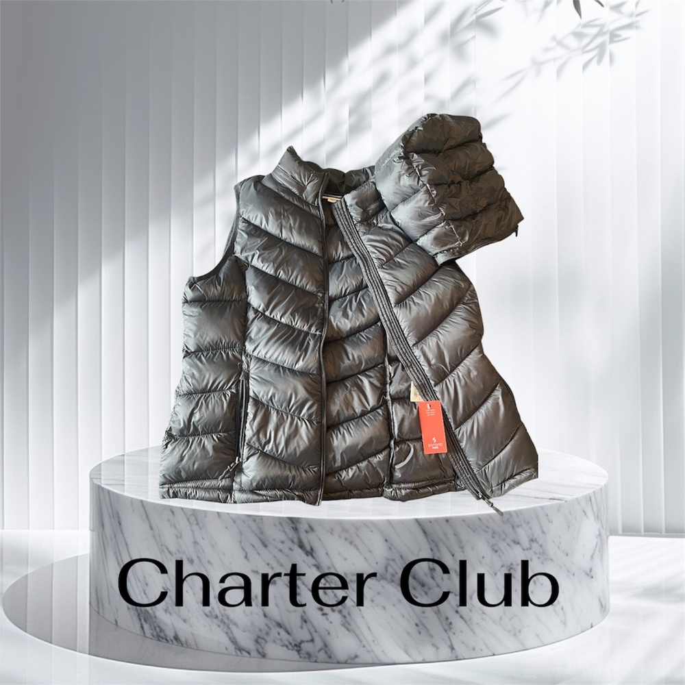 Charter Charter Club / Sorona Aura Eco-Insulated Puffer Vest - Metallic Grey